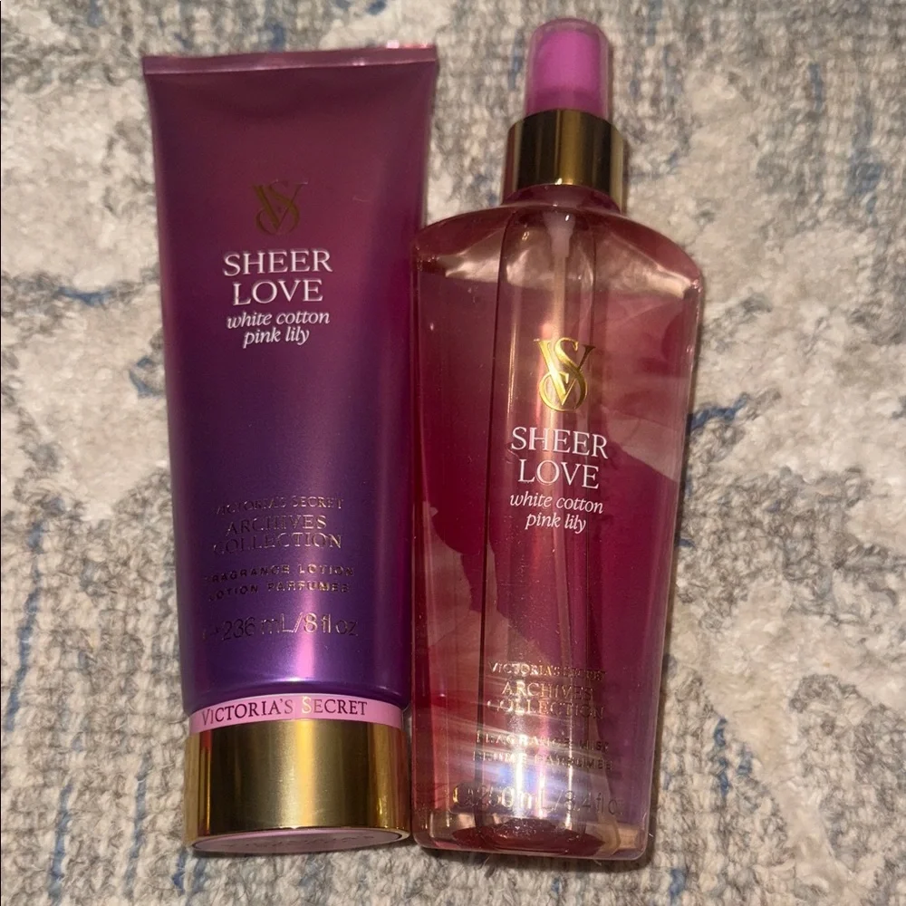 Victoria's Secret Sheer Love Body Lotion & Fragrance Mist - Pink/Purple